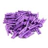 50pcs Mini Colored Clips, Wooden Pegs, Colorful Photo Paper Clips, Craft Practical Clothespins, DIY Household Clamps, Purple