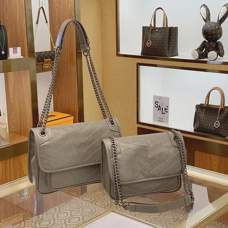 Женская сумка-мессенджер и сумка-цепочка Yangshulin из натуральной кожи большой вместимости – модная и универсальная