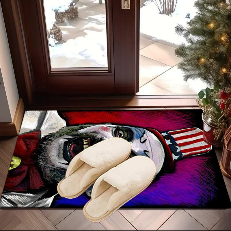 Horror Clown Laughing Carpet, Chair Rug,Rug for Office Bedroom living rooms, Doormat decor Fan Gift Christmas Gift