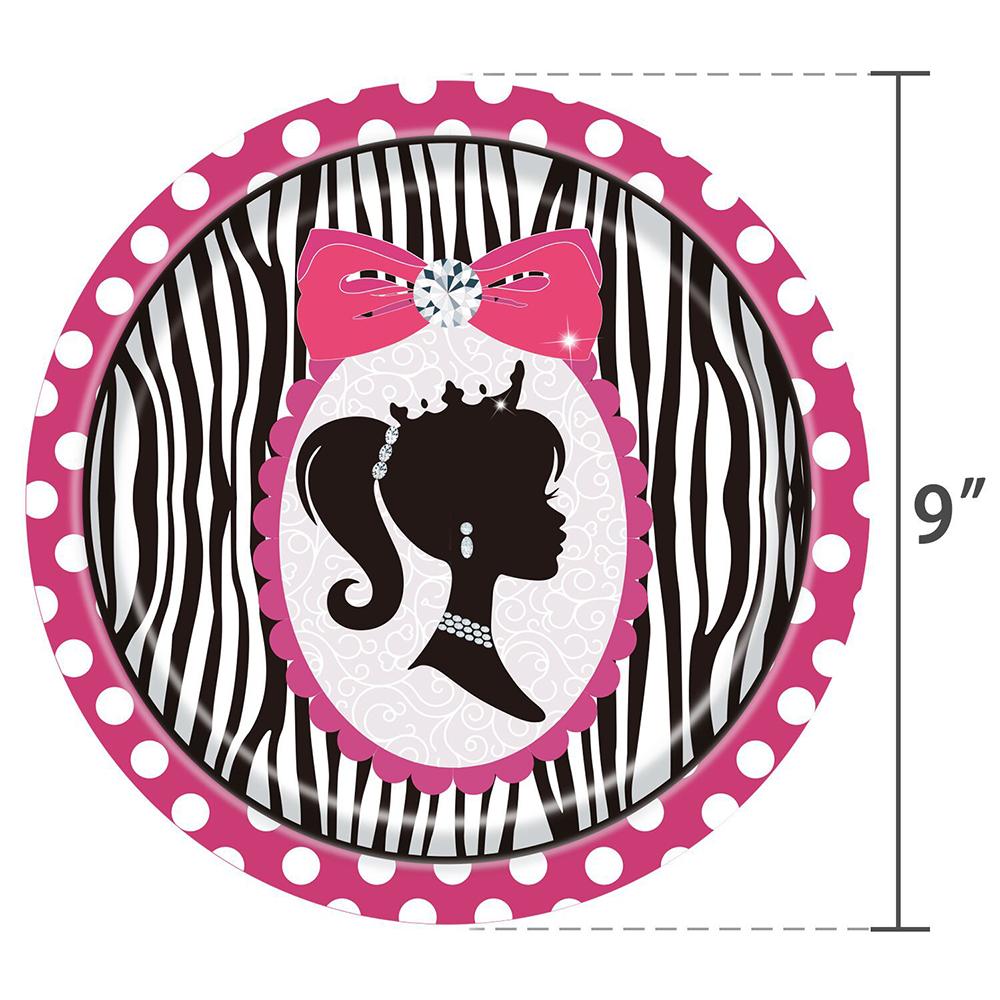 51 шт., принадлежности для вечеринки по случаю дня рождения Барби включают тарелки, салфетки, чашки, скатерть