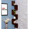 Wooden Wall Shelves | Corner Hanging Shelf for Living Room Stylish | Zig Zag Home Decor Floating Display Rack for Storage