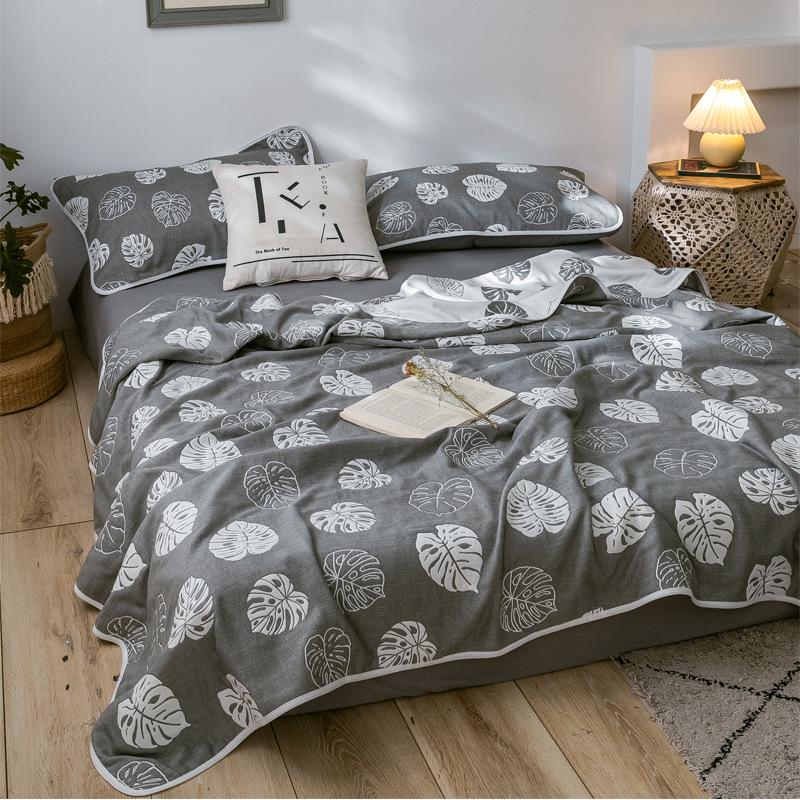 Новое хлопковое шестислойное марлевое одеяло представляет собой одинарное двойное одеяло с кондиционером, хлопковое диванное полотенце, четырехсезонное одеяло для обеденного перерыва.