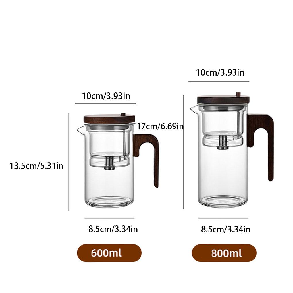 Стеклянный чайник большой емкости с чайным ситечком из нержавеющей стали, простой и модный, с функцией разделения чая