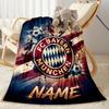 Bayern Munich Fan Artwork Customize Text Blanket Gift Personalized Blanket Durable Comfort Versatile for Bed Nap Seaside Sofa for All Occasions