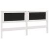 Upholstered Headboard in White 180 cm Solid Pine Wood