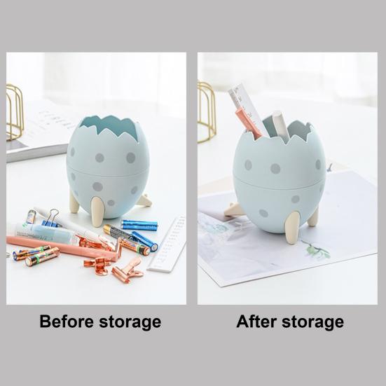 Подставка для ручек в виде яйца динозавра, съемный ящик для хранения канцелярских принадлежностей, практичный органайзер для стола для ручек