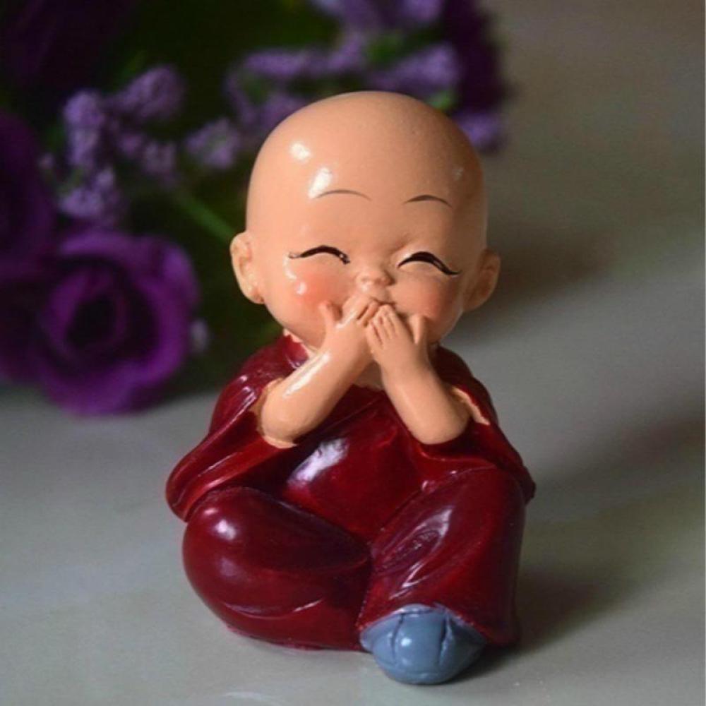 1 шт. милые маленькие поделки из смолы с изображением монаха кунг-фу Будды Майтрейи