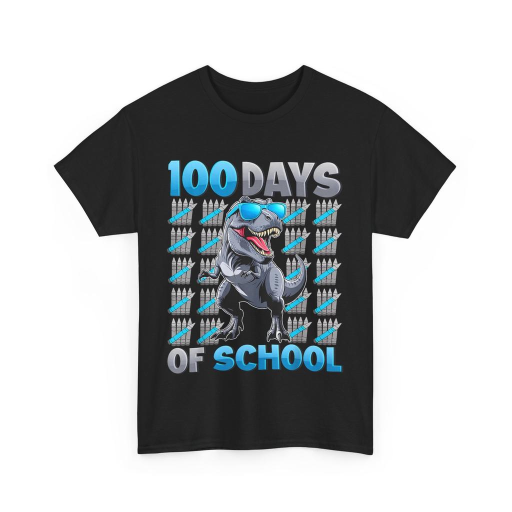 Счастливых 100 Дней Школы Тираннозавр 100-й День Школы Детская Футболка для Мальчиков