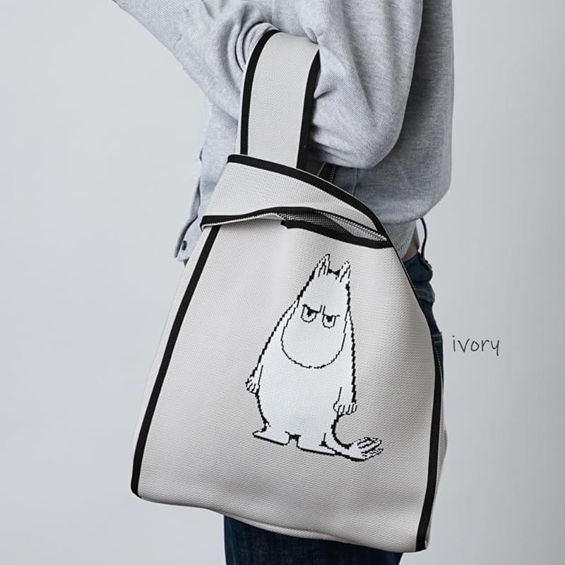 [Moomin] [Moomin] knit marche bag tote bag RMKC-01 Ivory