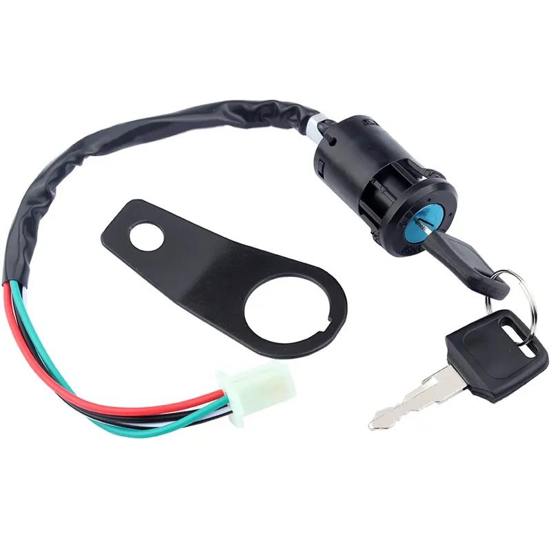 1 Set Motorcycle Ignition Switch Lock Key With Bracket For 50cc 90cc 110cc 150cc For Kazuma For Tank For Honda Motorcycle Parts