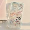 Doodle Animal Apple 16 Mobile Phone Case IPhone 15pro Max Suitable for 14 Milk Blue Cartoon 13 Soft 11