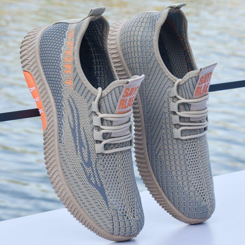 Весенние дышащие мужские прогулочные кроссовки Old Beijing Mesh для людей среднего и пожилого возраста