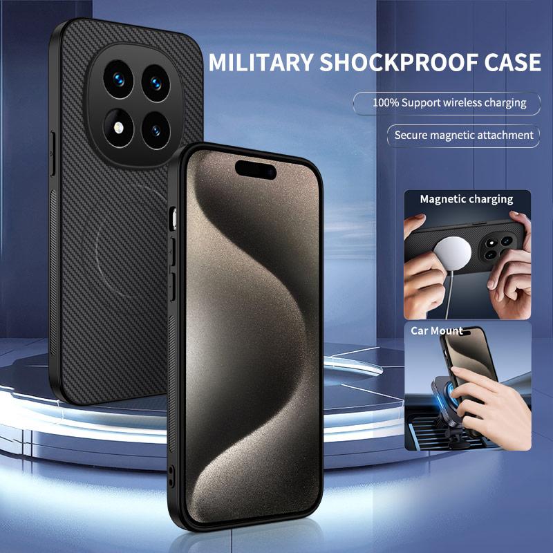 Для Redmi 14C Note 14 Pro Plus 5G 4G Чехол для телефона Магнитная беспроводная зарядка Защита объектива Силиконовый кожаный чехол-накладка