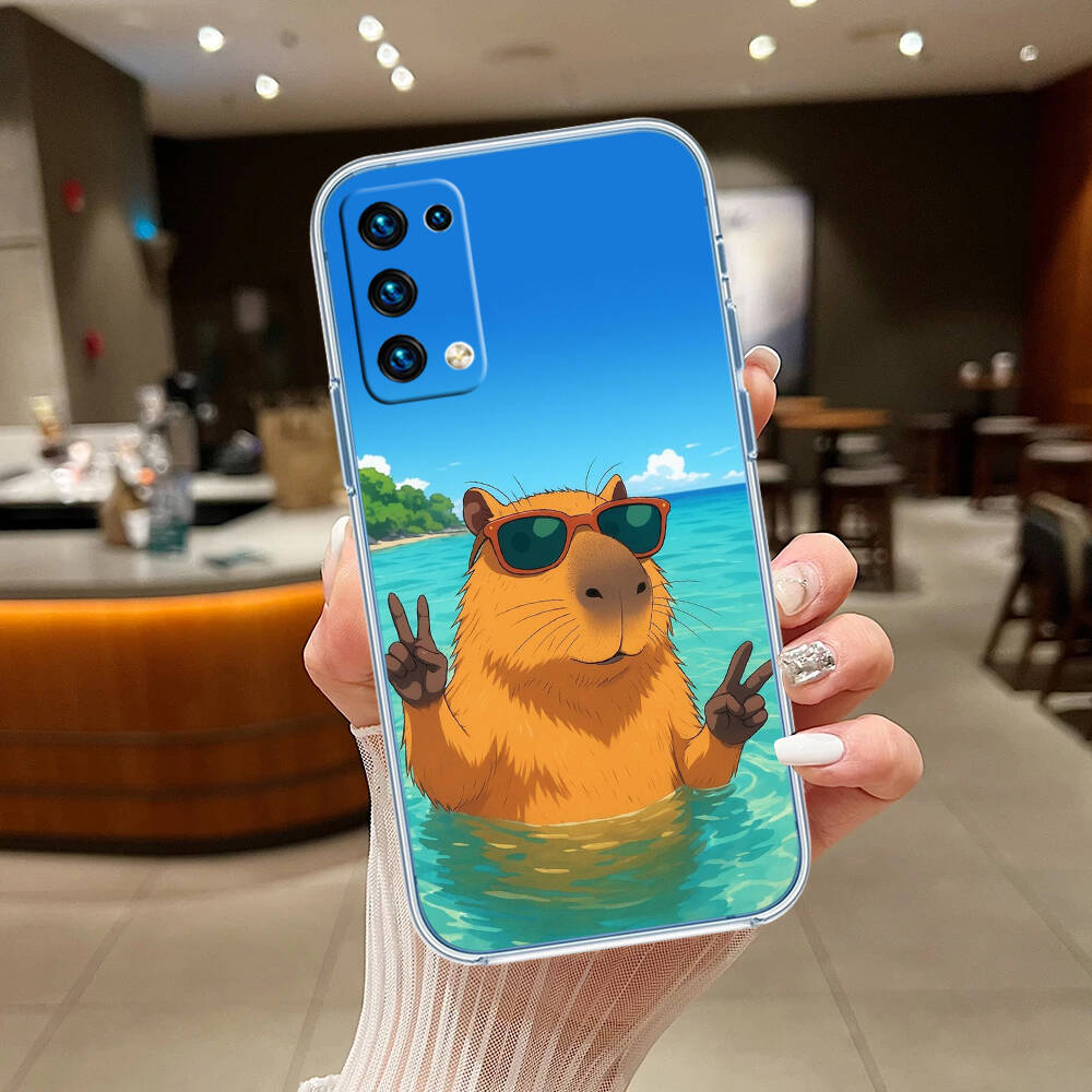 Cartoon Capybara Case for Motorola G10 G20 G04 E30 E40 E22 E20 E13 E15 G22 G23 G05 G75 G35 G55 E22S E7 G6 G7 G8 G9 Plus Power Play