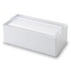 Isetou Paper Towel Case, H&D, White, 25.7cm Wide X 13.0cm Deep X 9.4-10.0cm High, Made In Japan, with Magnetic Attachment, Opens from Both Top and Bot
