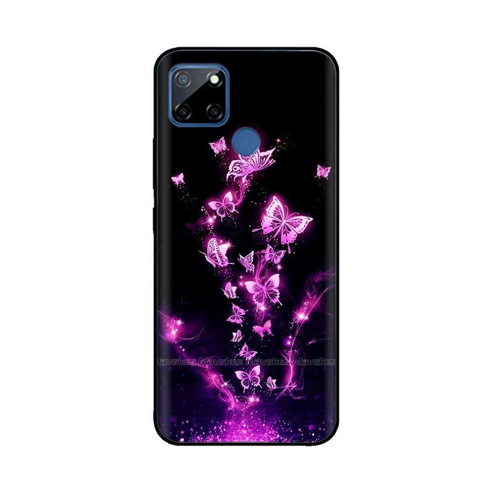 Чехол для Realme C12 C25 C25s Realme 7i Global Чехол Милый Мягкий Силикон ТПУ Задняя Крышка Realme7i RMX2193 Защитный Чехол Fundas