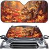 Talayituse Funny Family Dogs Print Windshield Sunshade for Car SUV Truck Foldable Uv Ray Reflector Front Window Sun Shade Visor Shield Cover