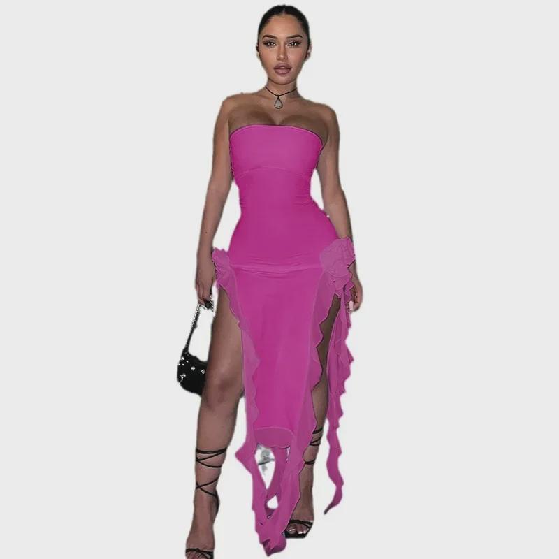 Женское сексуальное платье на одно плечо весна/лето 2024 г.