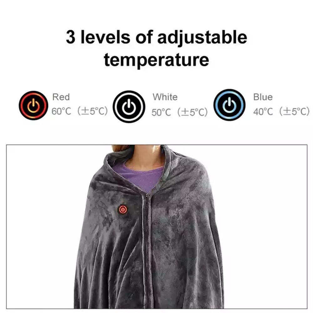 Winter Electric Heating Blanket Portable Rechargeable Heating shawl Office Nap Insulation Blanket 150*85CM