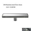BAKALA Invisible Bathroom Floor Drain 20-120CM Square Waste Filter Drainage Anti-odor Shower Drain Strainer Kitchen Accessories