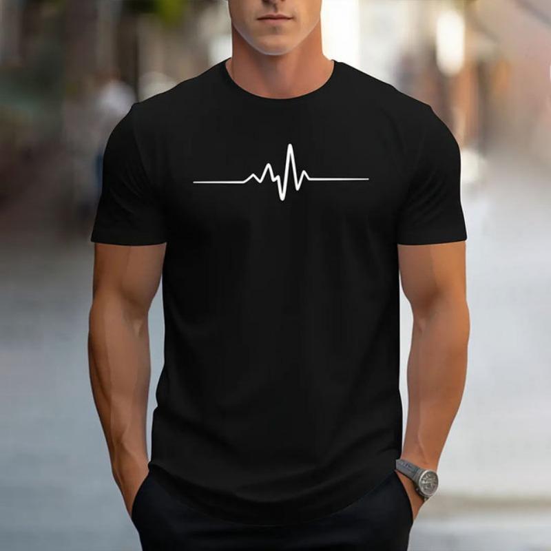 Мужская летняя простая дышащая футболка с коротким рукавом и круглым вырезом, повседневная футболка с буквенным принтом, модная уличная футболка с фото в стиле темперамент