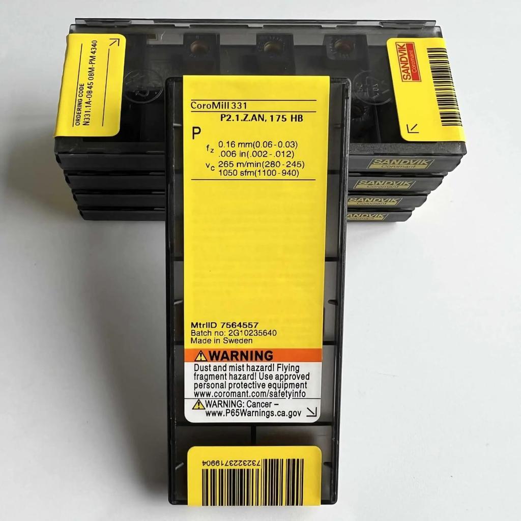 Original Sandvik / N331.1A-084508M-PM 4340 / CNC Lathe Carbide Blade 10 PCS