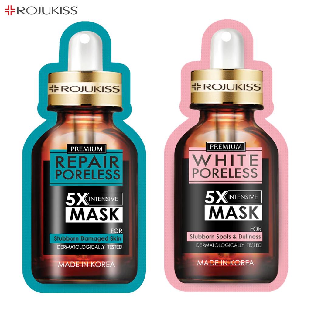 Rojukiss Акне/Укрепляющая/Красная сыворотка/Глута/HYA/Омега/Идеальная/Восстанавливающая/Белая/Цинковая интенсивная маска без пор 5X 25 мл - Thai Skincare