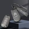 APG1  Alloy Leather Car Remote Key Case Cover Key Protector Fob For Citroen C1 C2 C4 C6 C3-XR Picasso Grand DS3 DS5 Auto Accessories