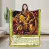 Anime Yu Gi Oh Card Flannel Blanket  Warm Throw Blanket for Home Decor Travel Office Novelty Bedspread Sofa Bed Cover