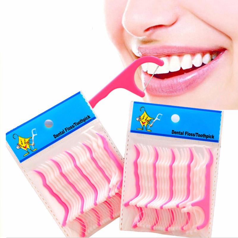 50pcs/lot Oral Hygiene Dental Flosser Sticks Dental Water Teeth Floss Flosser Teeth Pick Tooth Picks