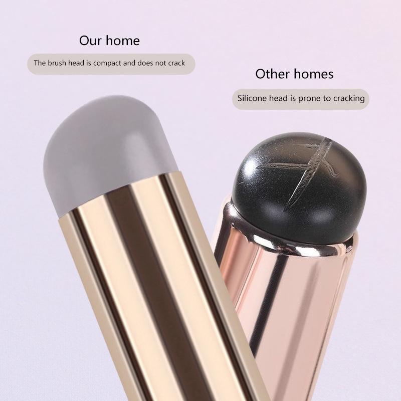 Силиконовая кисть для губ с крышкой, круглая головка, кисть для макияжа, аппликатор для помады, многофункциональная мини-кисть для консилера, портативный инструмент для макияжа