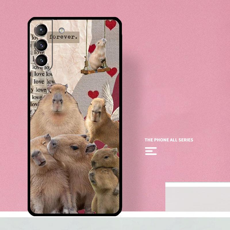 Animal Funny Capybara Case For Samsung Galaxy S23 Ultra S20 FE S21 FE Note 10 20 S8 S9 S10 Plus S22 Ultra Cover
