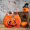 Halloween Pumpkin Candy Bag Stylish Non-Woven Portable Basket for Trick-or-Treating, Kids' Gift Packaging & Party Supplies