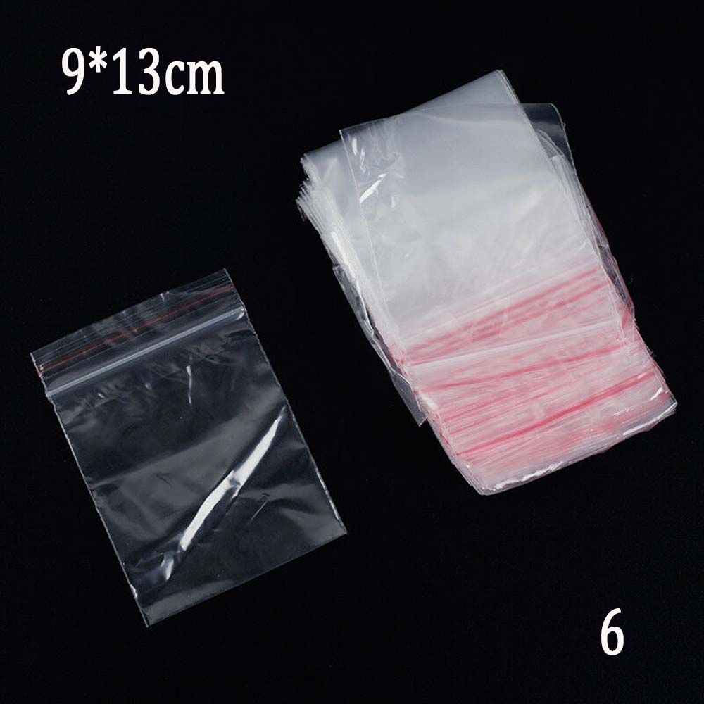 100Pcs Clear Moisture-proof Snacks Food Storage Plastic Bags Sealing Bag Kitchen