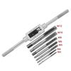 M3-M12 Metric Hand Tap Set HSS Right-handed Tapping Drill Thread Punching Wrench Hand Tools Male To Make Thread In Steel  8/6 PCS