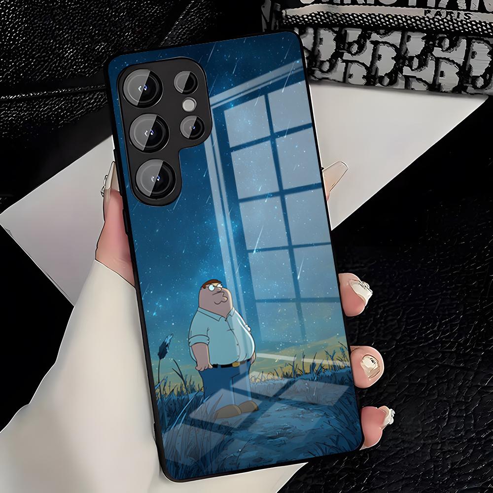 Чехол для телефона F-Family Funny Guy для Samsung S26 S25 Plus S20 S20 Plus S22 Ultra S23 FE S21 Plus S21 Ultra Стеклянная крышка