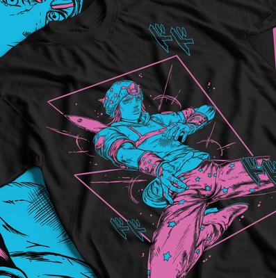 Футболка Джозефа Джостара, Футболка JoJo's Bizarre Adventure, Подарочная футболка с аниме и мангой