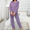 Women Pajamas Sets Autumn Winter Long Sleeves Long Pants Casual Sleepwears Soft Pijamas Comfy Pyjamas