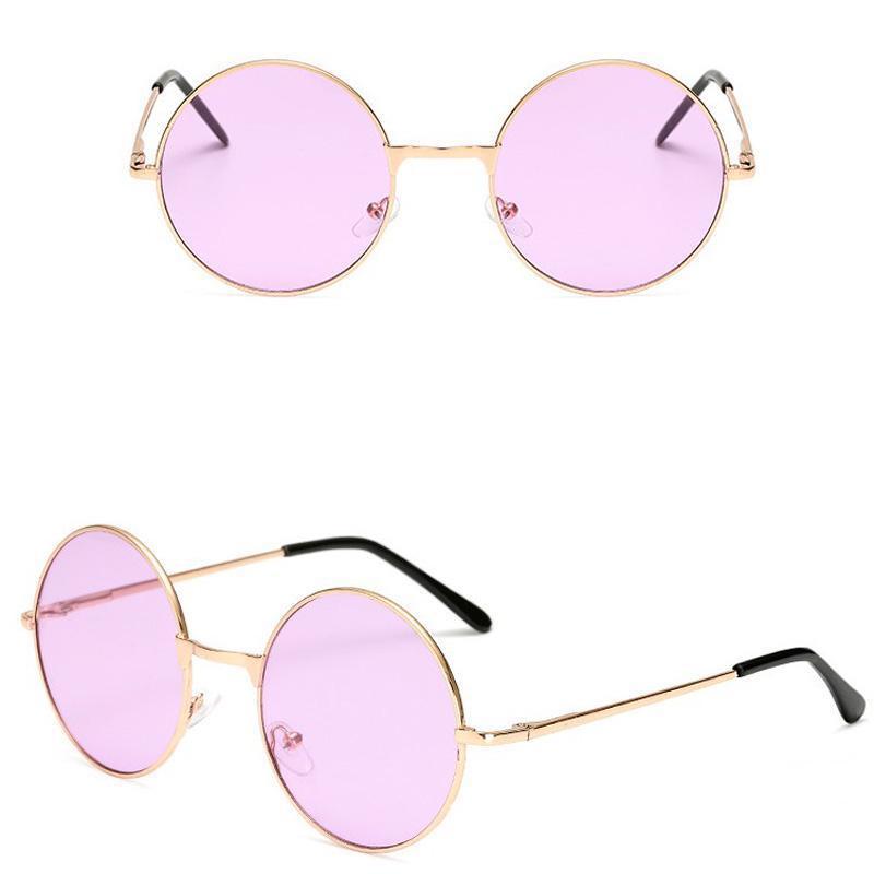 1 шт., винтажные карамельные простые детские круглые солнцезащитные очки с защитой от ультрафиолета для девочек, ретро милые солнцезащитные очки
