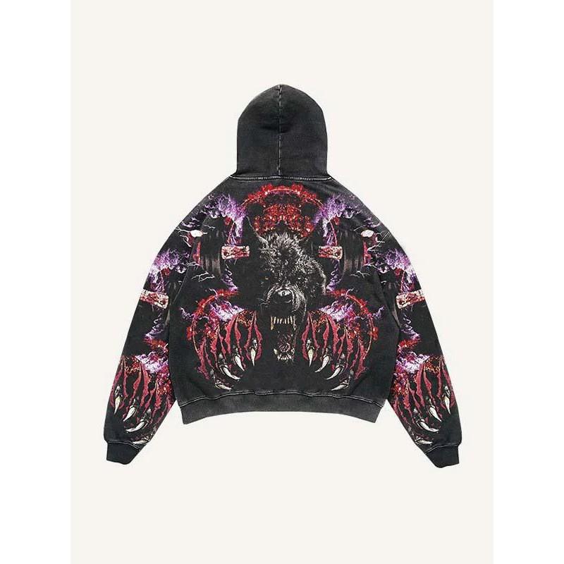 2026 Skull Print Hoodie Men - Lightweight Air Layer Sweatshirt Casual Streetwear Long Sleeve Pullover With Front Pocket