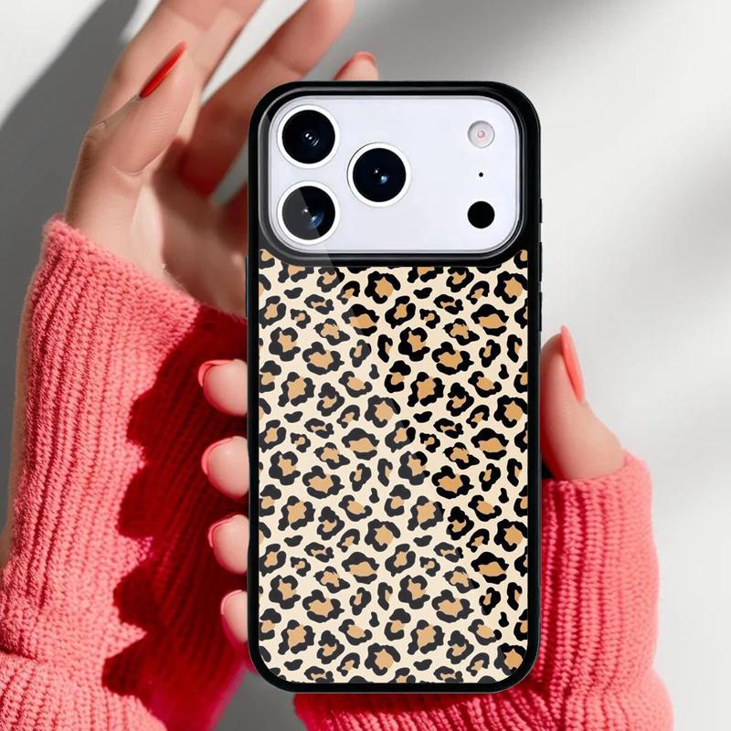 Модный леопардовый чехол для телефона iPhone 17 16 15 14 13 Pro Max Задняя крышка для 12 11 Pro Coque