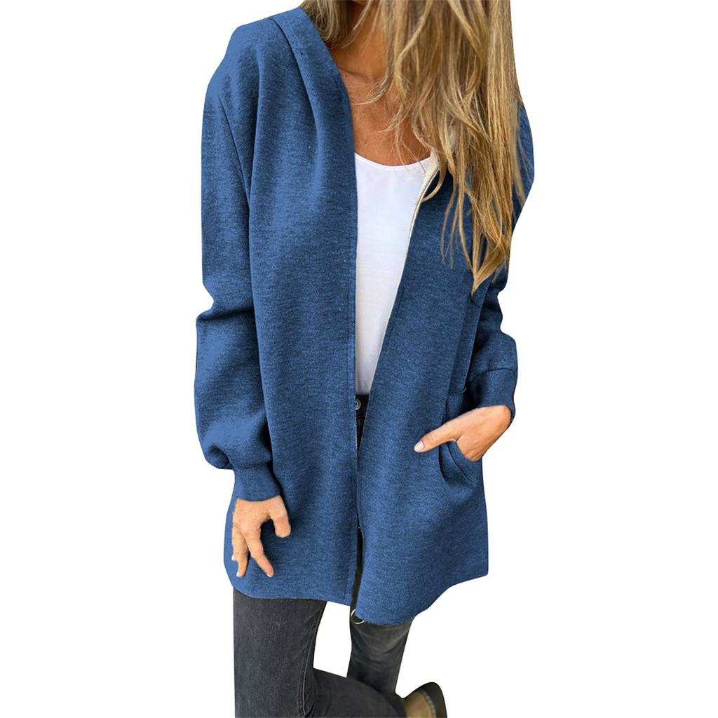 Womens  Jackets Fall Casual Windbreaker Coats Jacket Outerwear With Pockets Long Sleeve Coat Casual Jacket