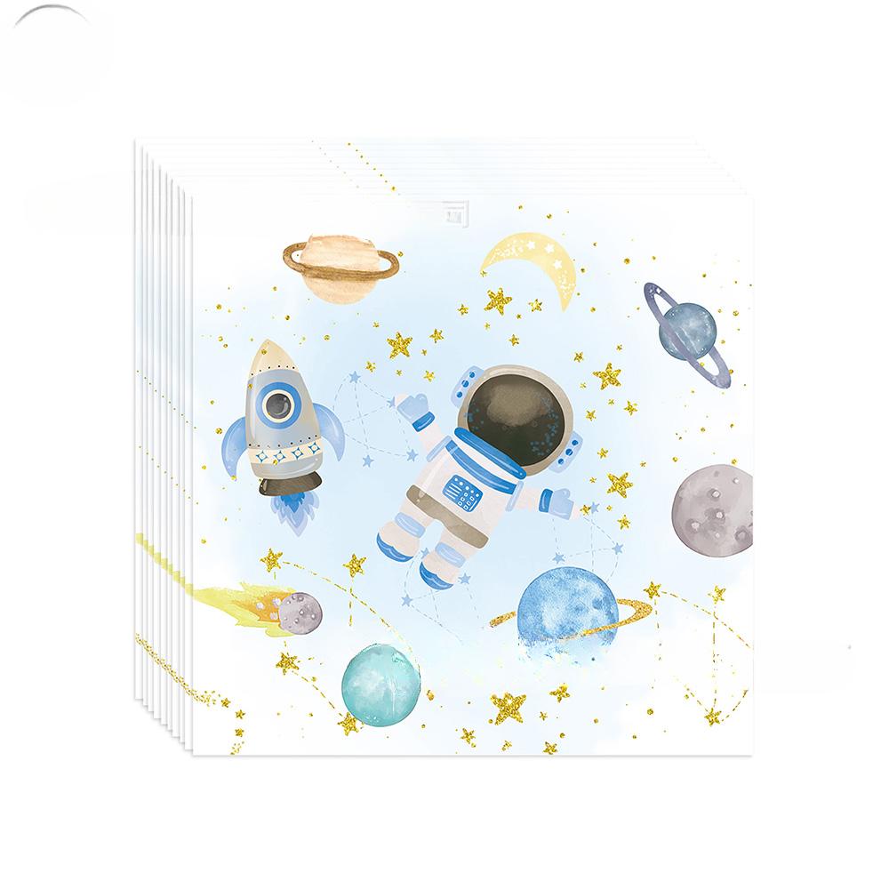 Товары для вечеринки в космическом стиле для мальчика Декор для вечеринки в космическом стиле Тарелка Чашка Салфетка Столовые приборы Галактика Космос Планета Астронавты Тематическая вечеринка