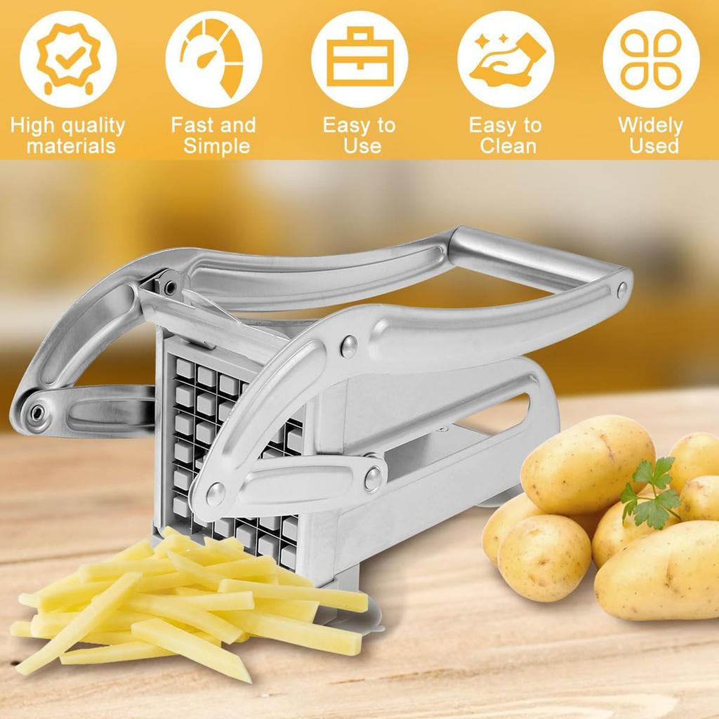 Картофелерезка для картофеля фри из нержавеющей стали, быстрая резка, с лезвиями на 36 и 46 отверстий, ручной кухонный инструмент