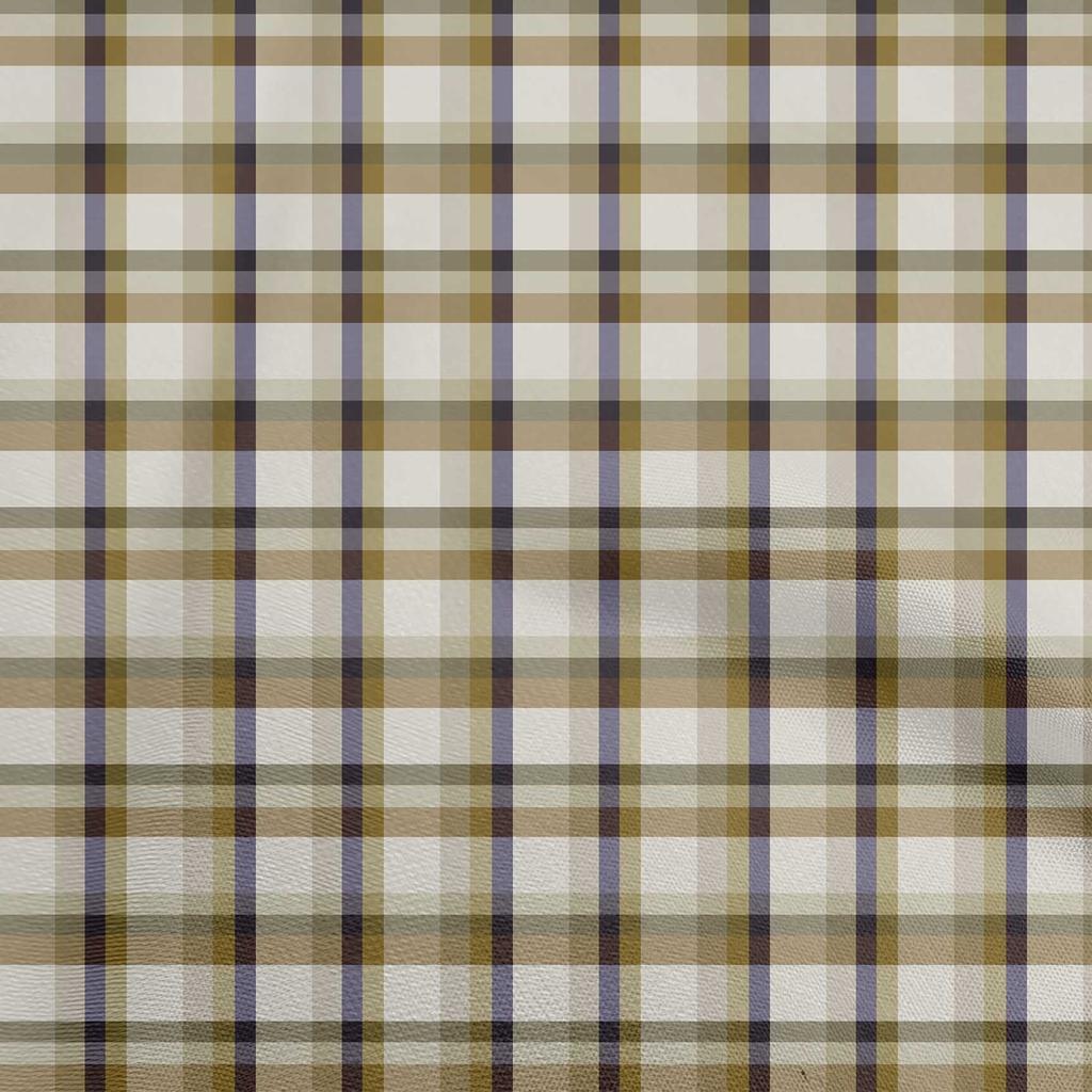 oneOone Cotton Flex Brown Fabric Check Fabric For Sewing Printed Craft Fabric By The Yard 40 Inch
