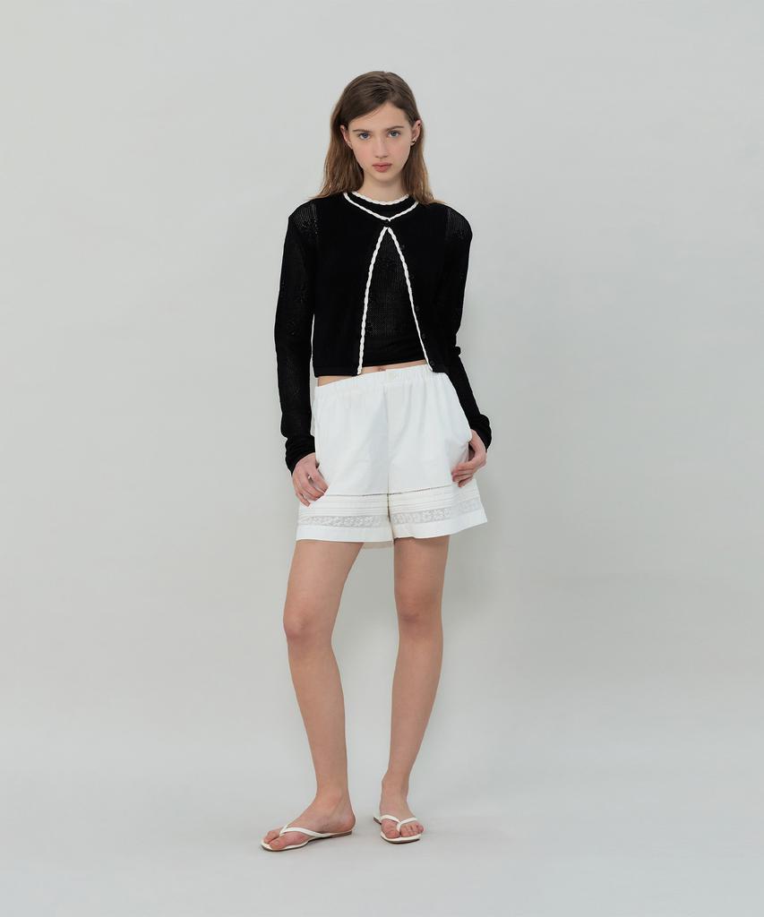 GROVE Ellis Lace Shorts (Ivory)