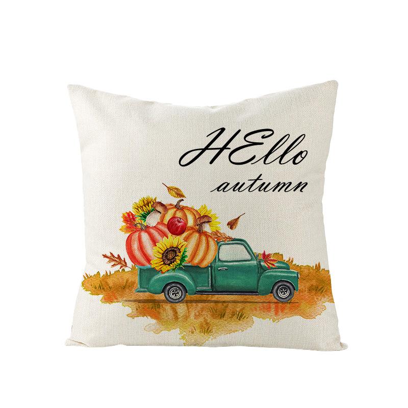 АПолиэстеровая наволочка Новая Осенняя Тыквенный принт Подушка для дивана Подушка Домашняя подушка