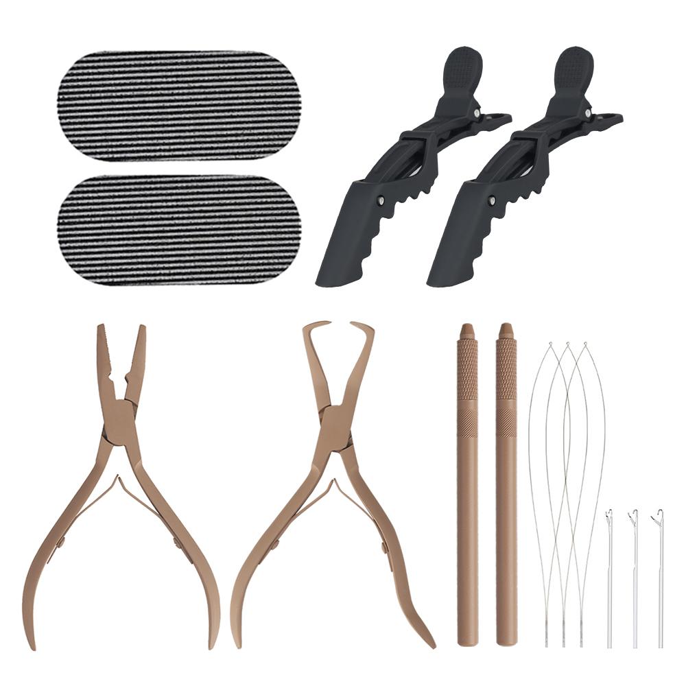 Наборы плоскогубцев для наращивания волос, плоскогубцы, заколки для волос из кожи аллигатора для наращивания перьев, вытягивание игл для наращивания волос