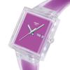 Унисекс часы Swatch 33 мм SEE THRU Малиновые SO38K705 Повседневные