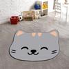 Серый круглый ковер с котом — моющийся коврик с милыми животными для игровых площадок, уникальные маленькие коврики, детский коврик для ванной, детские игровые коврики, детский коврик, мягкий коврик